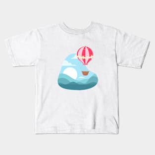 Retro hot air balloon Kids T-Shirt